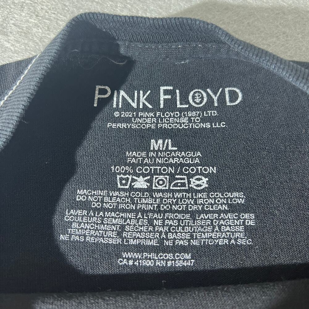 Pink Floyd Sun Clock Black Long Sleeve Graphic Shirt M/L - Picture 4 of 8
